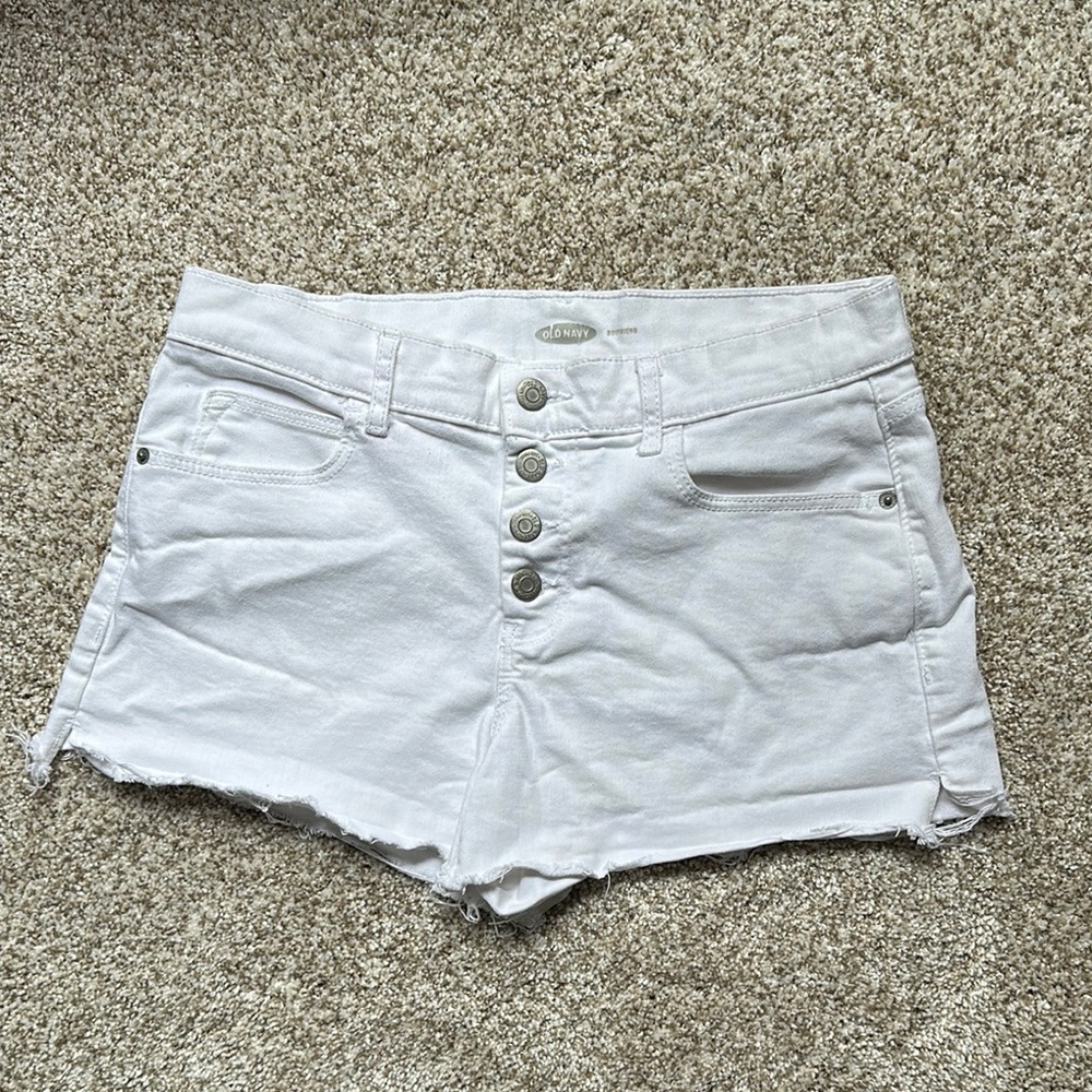 OLD NAVY Boyfriend Distressed Button-Fly Denim Shorts